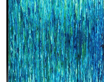 Large Blue Green Wall Art, Abstract Bedroom Print, Office Painting, Large abstract Art Canvas, Modern Wall Art, Home Decor Print