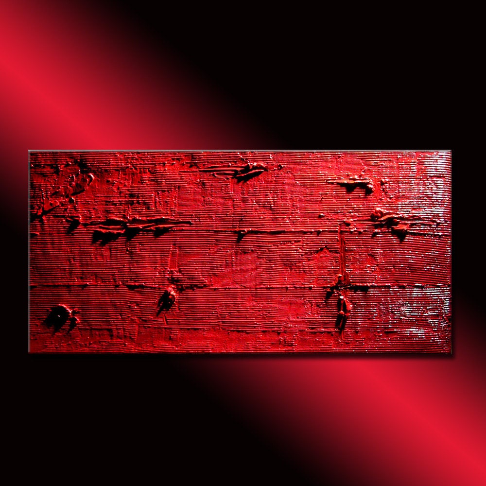 Abstract Painting Red Abstract Painting Original Textured Etsy