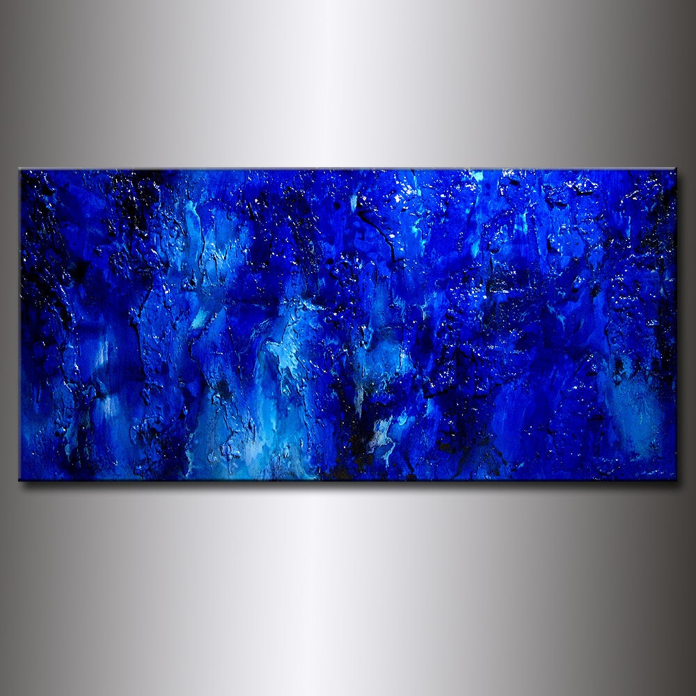Abstract Painting Original Large Blue Abstract Art Modern Etsy