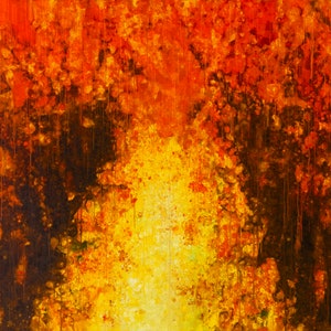0range, Yellow Large Wall Art Autumn Print, Home Decor Print, Bedroom Print, Office Painting, Large abstract Art Canvas, Modern Wall Art