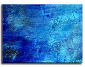 Blue Abstract Art Painting Print, Home Décor Canvas Art Print, Bedroom Print, Office Painting, Large abstract Art Canvas, Modern Wall Art