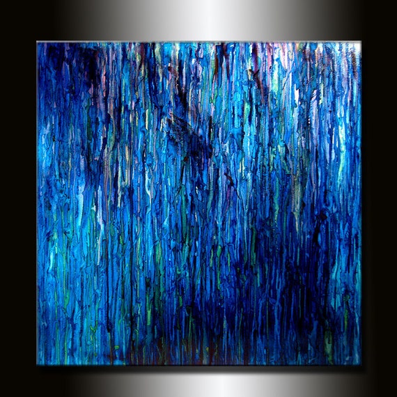 Abstract Painting Original Blue Abstract Painting Blue | Etsy