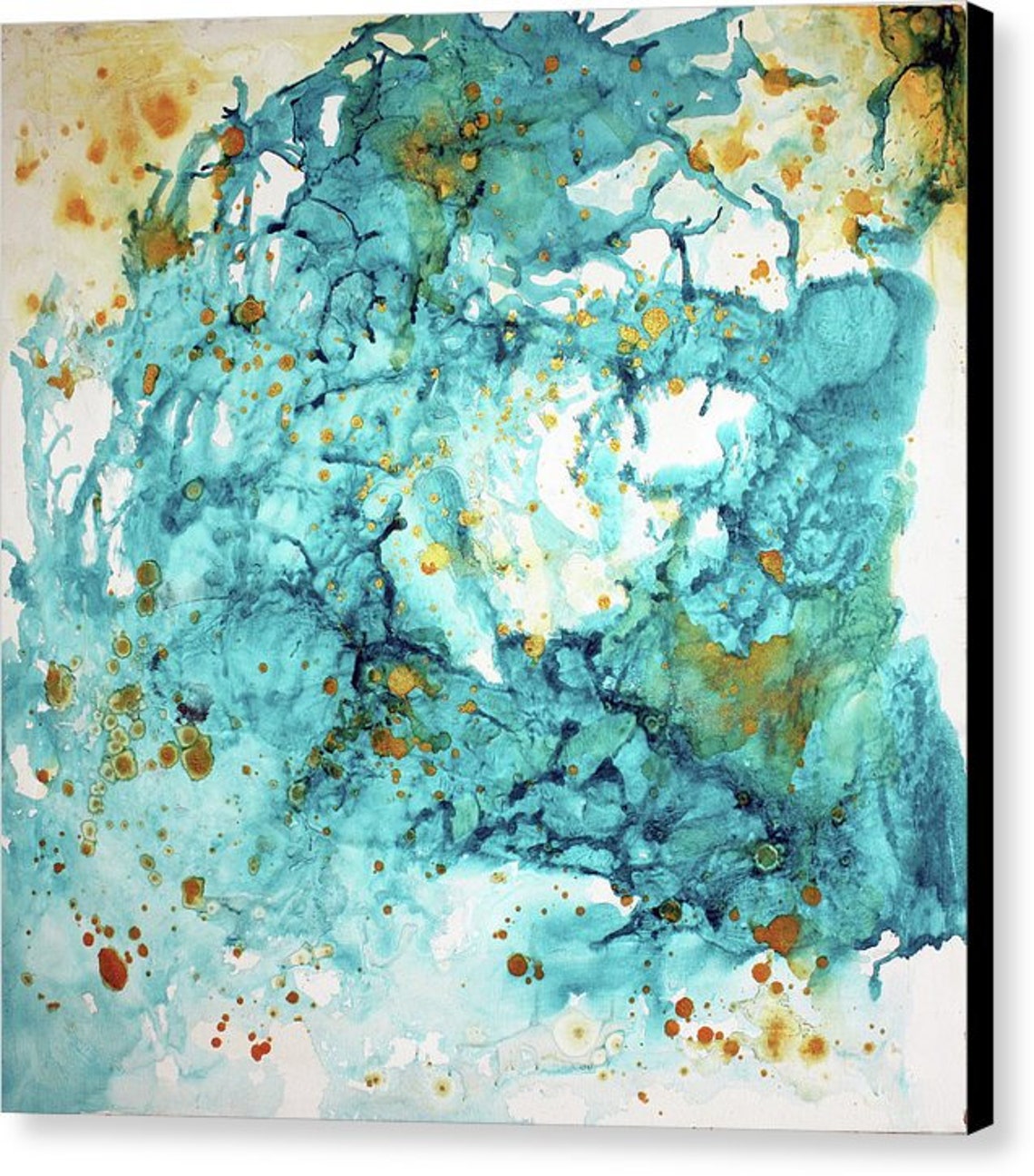 Large Marble Abstract Painting Blue Painting Modern Wall Etsy