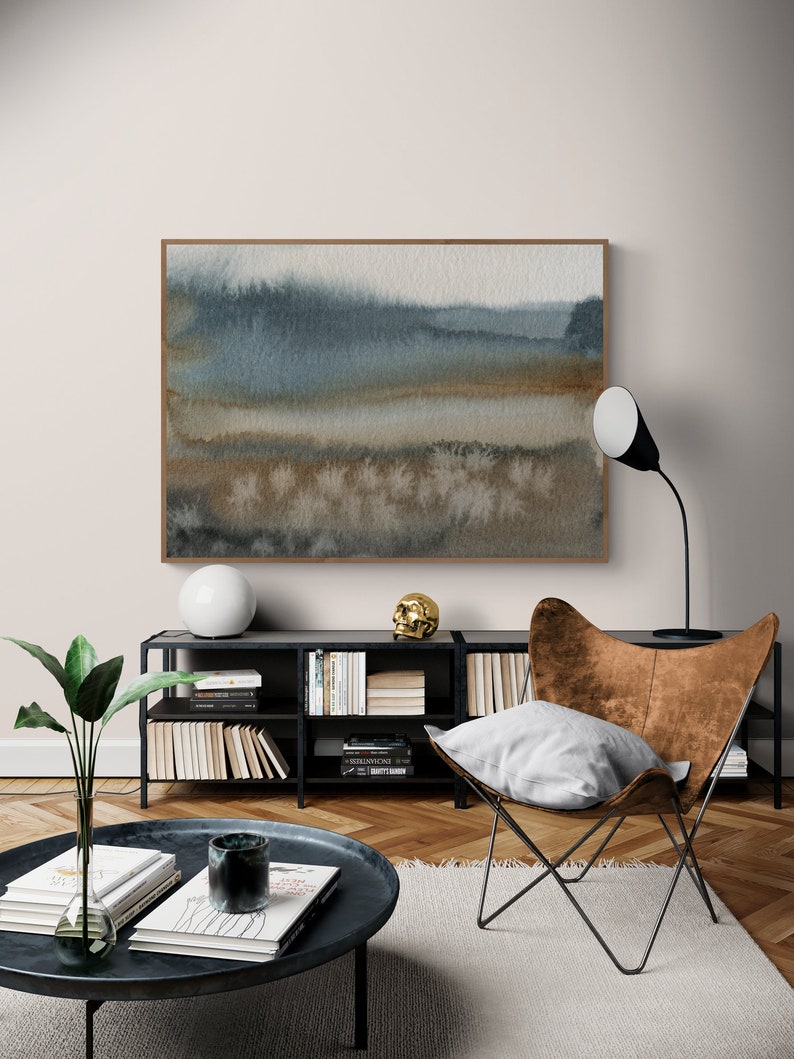 Winter Landscape Art Print, Home Décor Canvas Art Print, Bedroom Print, Office Painting Print, Large abstract Art Canvas, Modern Wall Art