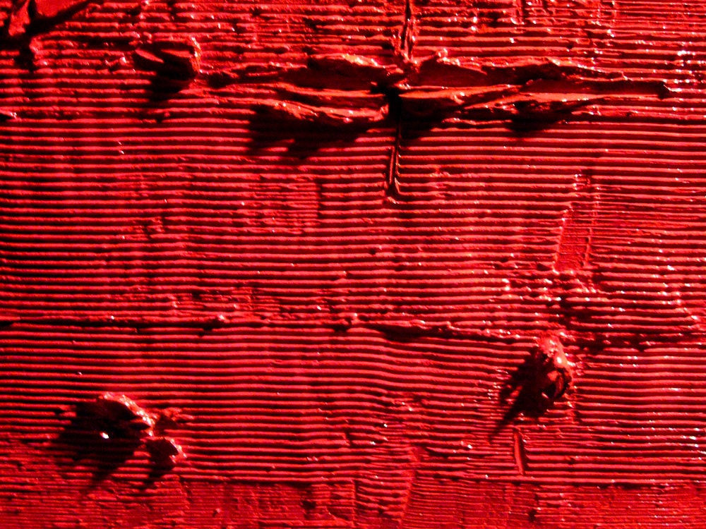 Modern Wall Art Red Textured Abstract Painting Original Etsy