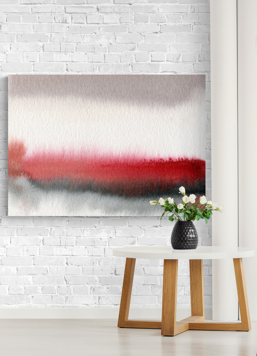 Landscape Abstract Art Print, Home Décor Canvas Art Print, Bedroom ...
