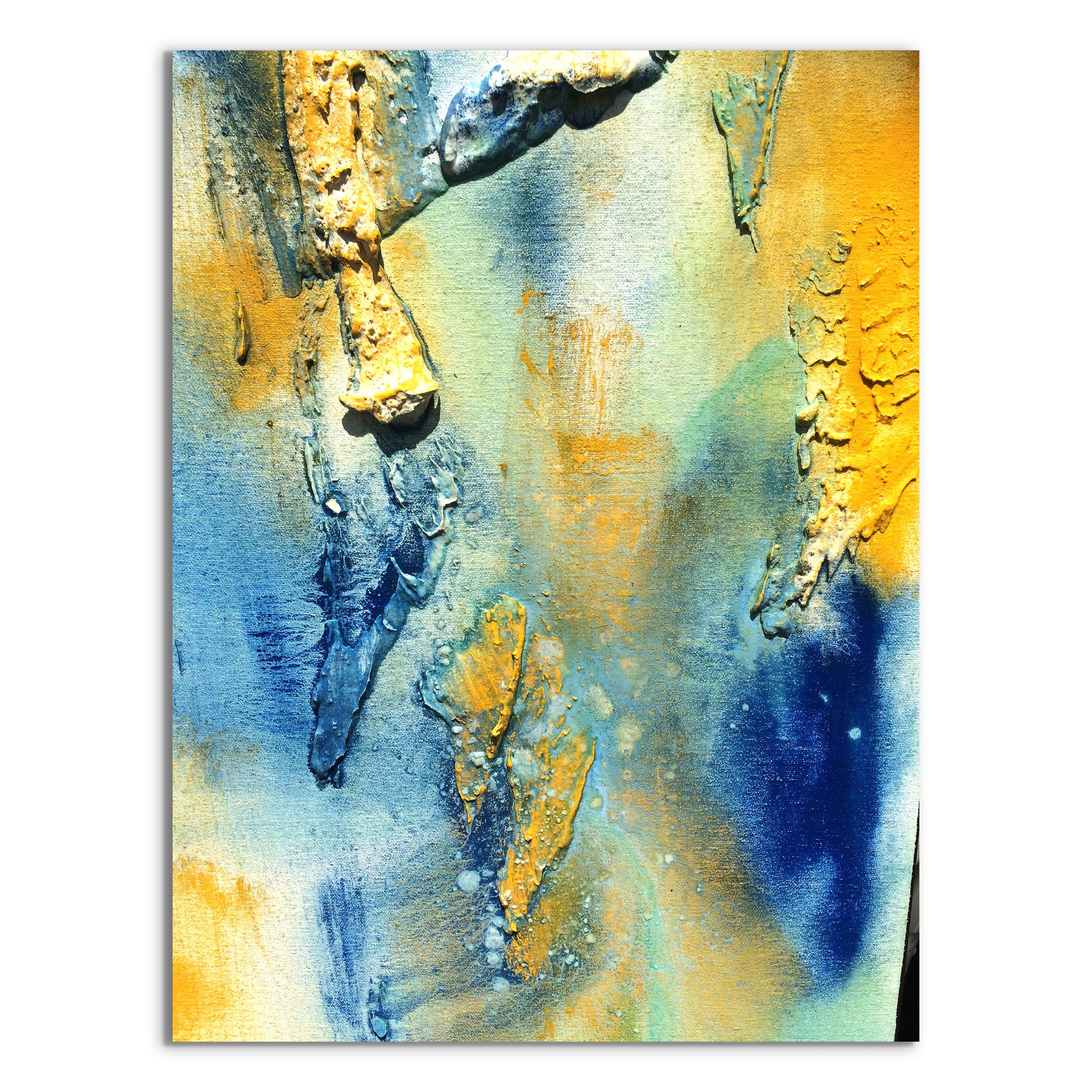 Yellow And Blue Abstract