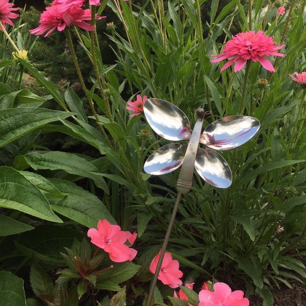 Garden Art Butterfly Repurposed Spoons Upcycled Silverware