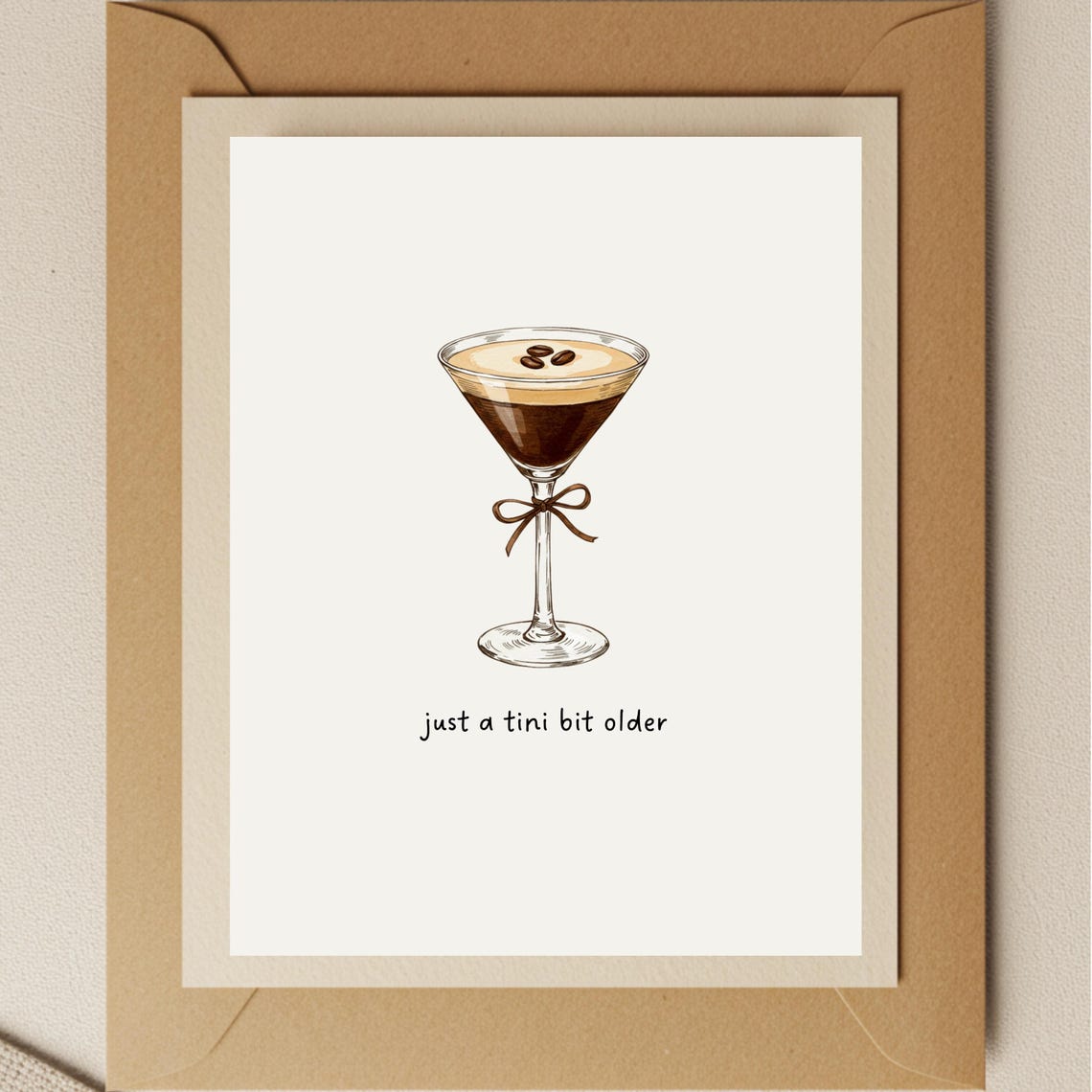 Funny Espresso Martini Birthday Card: Watercolor Cocktail Greeting - Etsy