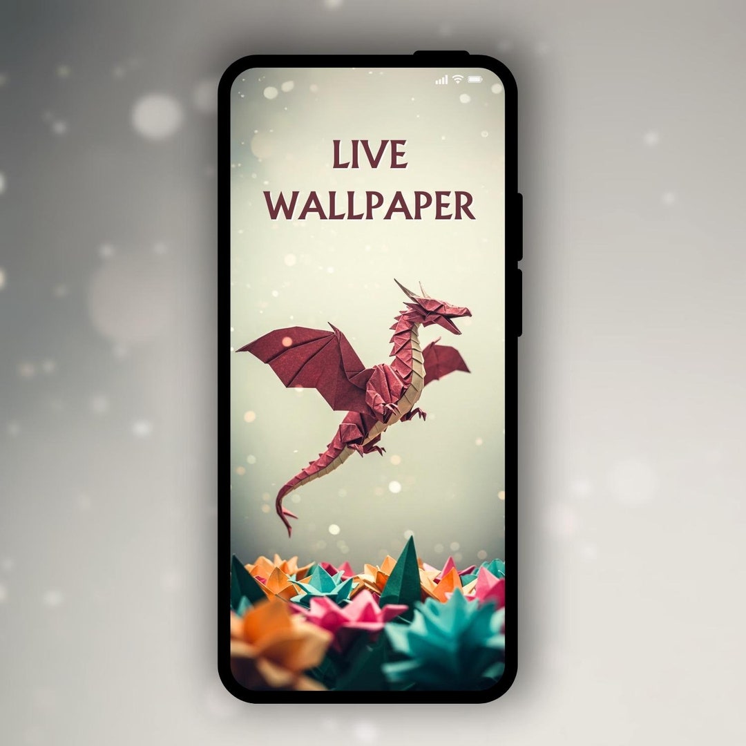 Papercraft Dragon Live Wallpaper: Cute iPhone Lock Screen Background ...