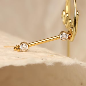 14mm 16mm Gold Nipple Rings • G23 Titanium •Internally Threaded • Nipple Barbells Straight Nipple Bar • Nipple Piercing Jewelry