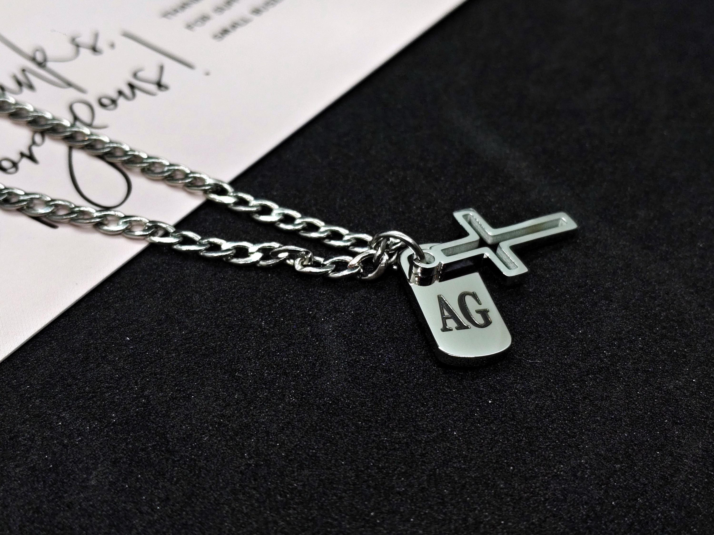 Dog Tag Cross - Etsy