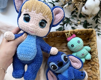Stitch & Scrump Amigurumi Crochet Pattern PDF – Plush Toy Duo | Intermediate Pattern | Digital Download