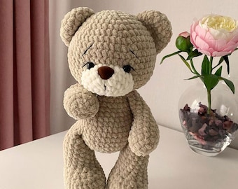Teddy Bear Crochet Pattern, Bear Crochet Pattern, Amigurumi Teddy Bear Pattern, Bear Crochet Toy, Pattern In English