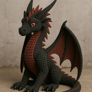 Crochet Dragon Pattern PDF – Fantasy Amigurumi Dragon – Beginner Friendly – Detailed Tutorial – Plush DIY Stuffed Animal