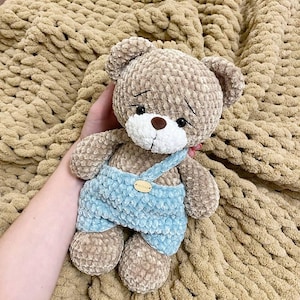 Teddy Bear In Shorts Crochet Pattern, Bear Crochet Pattern, Amigurumi Teddy Bear Pattern, Bear Crochet Toy, Pattern In English