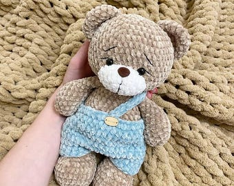 Teddy Bear In Shorts Crochet Pattern, Bear Crochet Pattern, Amigurumi Teddy Bear Pattern, Bear Crochet Toy, Pattern In English