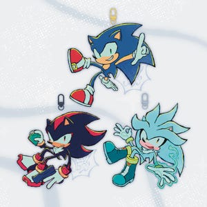 Portachiavi in acrilico Sonic Triple S da 2,5&quot;