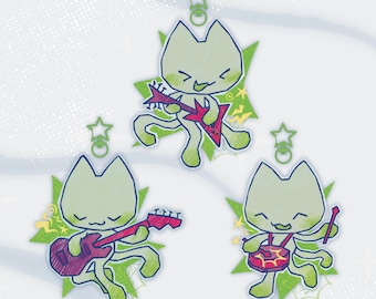 Cat Jam 2" Acrylic Keychain Charms