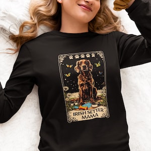 Sweat setter irlandais, pull maman chien mystique pour les amateurs de tarot et d'astrologie, maman setter, cadeaux setter irlandais, cadeau d'anniversaire pour elle