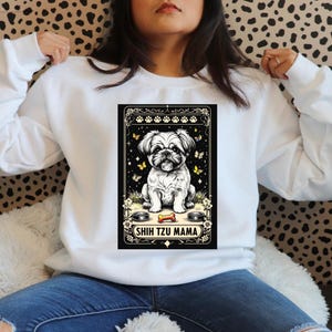 Sweat maman shih tzu, pull maman chien shih tzu, cadeaux pour maman en fourrure, pull maman chien, cadeau maman chien pour elle, cadeaux pour amis, maman shih tzu