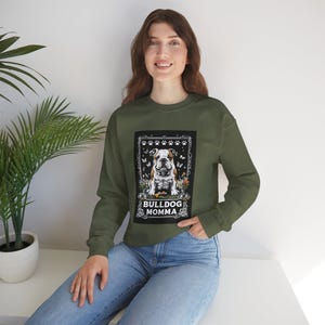 Bulldog Momma Tarot Sweatshirt, Cozy and Unique Apparel for Bulldog Moms, Perfect Gift for Dog Lovers and Tarot Enthusiasts, Bulldog Gift