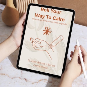 Essential Oil Roller Blend Recipes Ebook | 15 Aromatherapy Blends Printable PDF | Rollerball Recipe Guide Digital Download