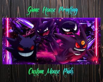 Hand Made Gengar Evolution Custom Mousepad