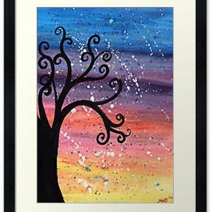 Sunset Shower Original Watercolour Painting image 2