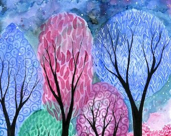 Nightfall in the garden