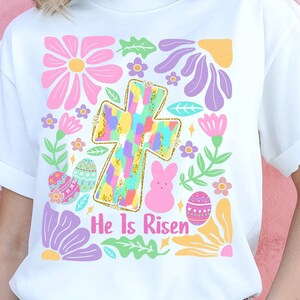 He is Risen T-shirt, Christian Easter Apparel, Faith Based Shirt, Religion Tee, Spiritual Wear, Church Gift, Inspiration, Christian Tee