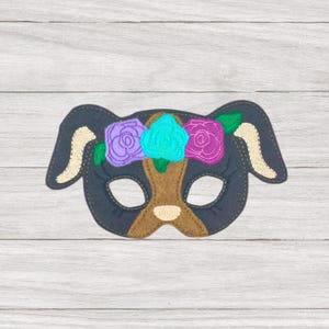 Bunny Flower Mask, Pretend Play, Dress Up, Mask for Adults, Mask For Kids, Preschool, Felt Mask, Imagination, Halloween Costume, Party Favor
