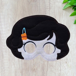 Little Girl Felt Mask | Kids Costume Mask | Dress Up Mask | Children&#39;s Party Favor | Pretend Play Mask | Playtime Dress Up | Birthday Favor