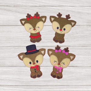 Reindeer Finger Puppets Set, Animals Finger Puppet, Christmas Finger Puppet, Pretend Play, DIY Baby Mobile Toy, Backpack Clip, Ornament,