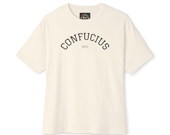 T-shirt unisex oversize con citazione ispiratrice, maglietta motivazionale, regalo per pensatori, maglietta vestibilità comoda, maglietta con citazione