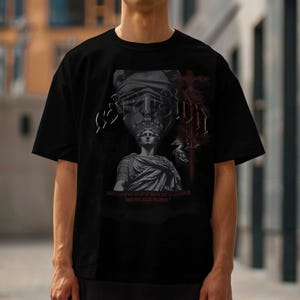 Streetwear Unisex Tee, Oversized Box Shirt, Urban Ascension T-Shirt, Cool Graphic Top, Hip Hop Clothing