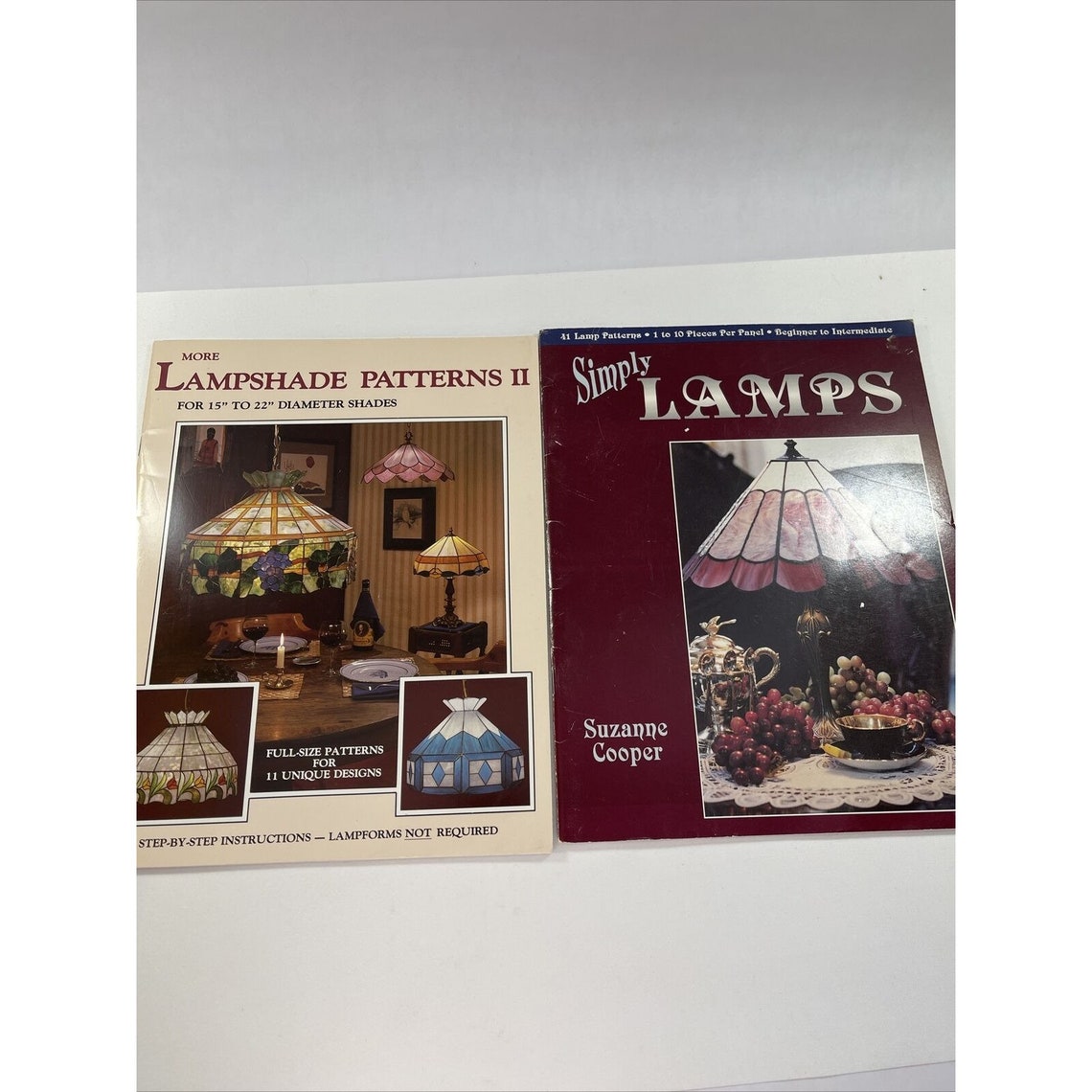 Vintage Stained Glass Lamp Shade Pattern Books 2 Books | Etsy