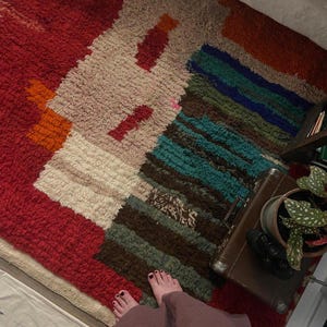 Custom Moroccan Colorful Rug, Colorful beni ourain rug, tapis berber, rug for living room, colorful moroccan rug, handmade azilal rug,