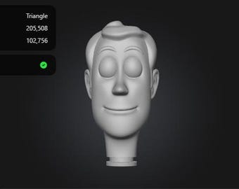 Archivo STL 3D de cabeza precisa de Woody - Toy Story