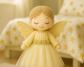 Crochet Angel Amigurumi Pattern: Celestial Baby Doll (PDF Digital Download)
