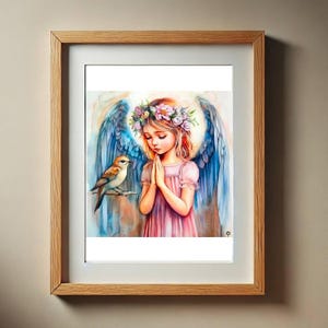 Angel of Serenity – Spiritual Protective Digital Watercolor