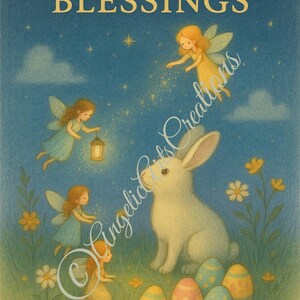 Easter Fairy Greeting Card – Easter Dreams and Fairy Wishes - Set of 5 Vintage Digital Instant Download – Printable Religious Spring Decor