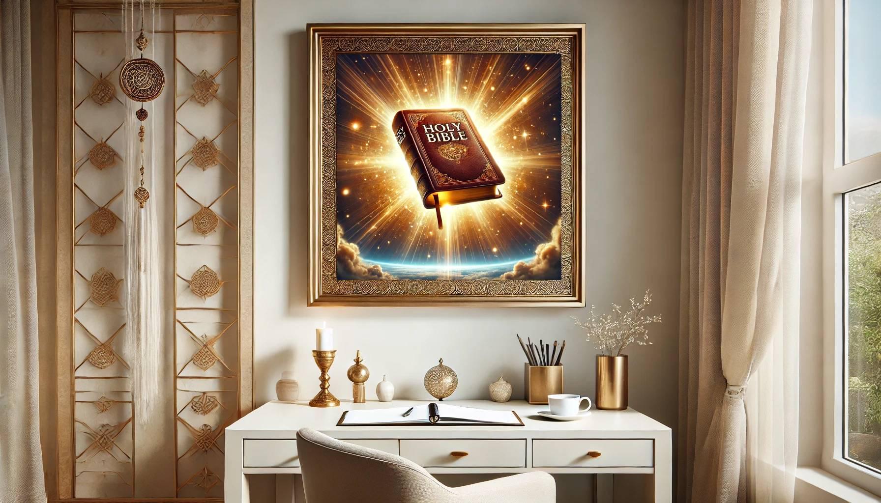 Divine Scripture The Divine Bible - Sacred and Luminous Illustration, High Vibrational ...