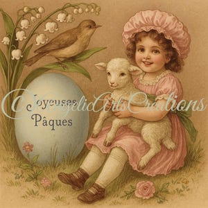 Vintage French Easter Postcards | Antique Printable Easter Cards | Old Easter Illustrations to Collect
