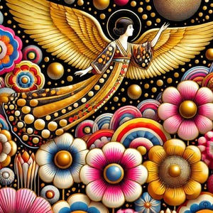 Divine Shield Angel | Vibrational Healing Art | Powerful Protective Angel Art | High-Energy Spiritual Wall Art | Instant Download
