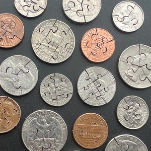 Hand Cut Coin Puzzle