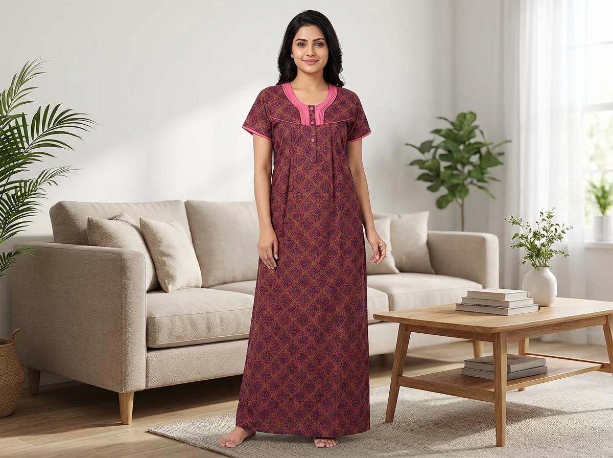 Women Indian Nighties - Etsy Women Indian Nighties - Etsy