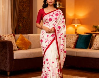 Jari Kotha Saree - Elegant All-Body Embroidery Design