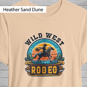Cowboy Wild West Rodeo T-Shirt, Western Horseback Tee, Unisex Southwest Graphic Top, Rodeo Lover Gift, Cowboy Cowgirl Apparel