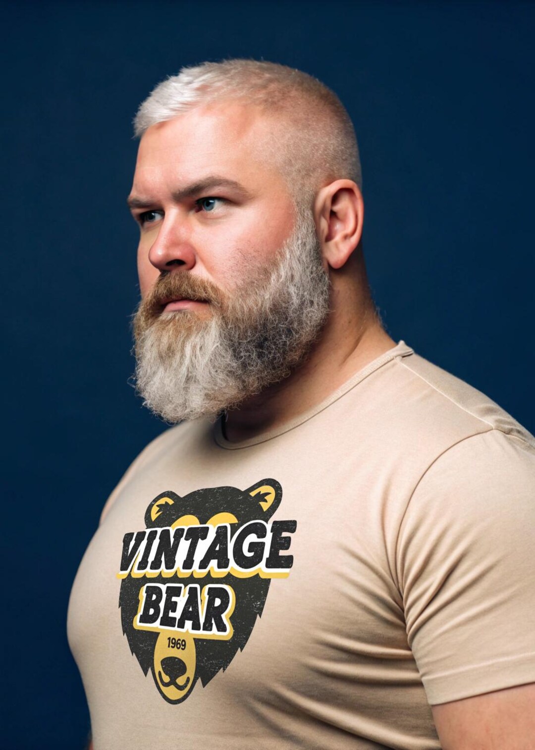 Vintage Bear Tee in Navy by The Normal Brand main image 1